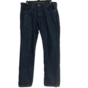 Gap Mens Straight Leg Jeans Dark‎ Wash Size 33 X 32 Waist Measures 34